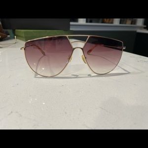 Chloe Gold Frame Mod sunglasses